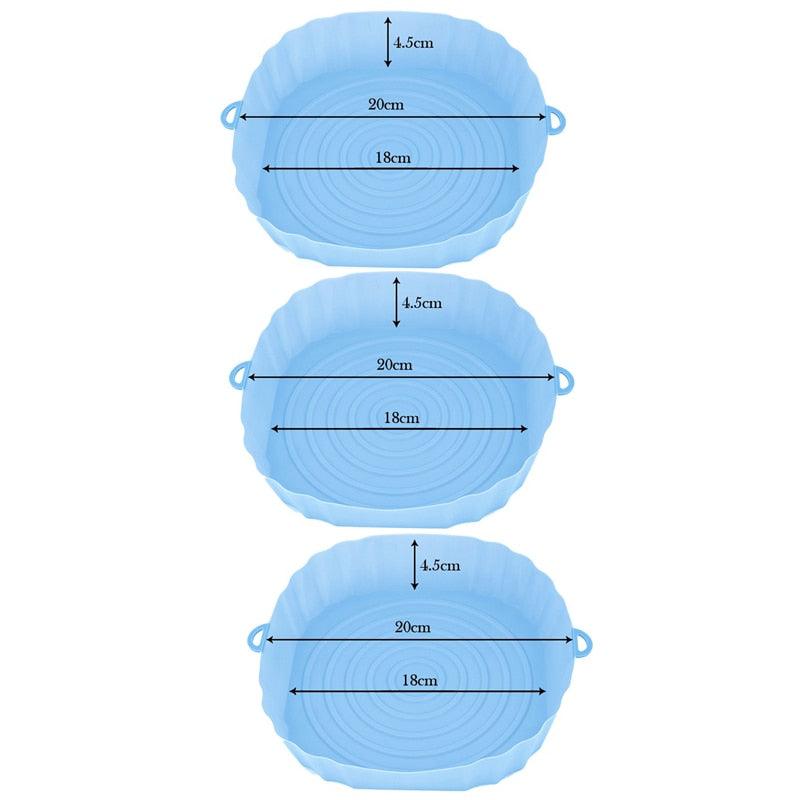 Kit 3 Bandejas de Silicone Permanente para Air Fryer - Lojas Best Way