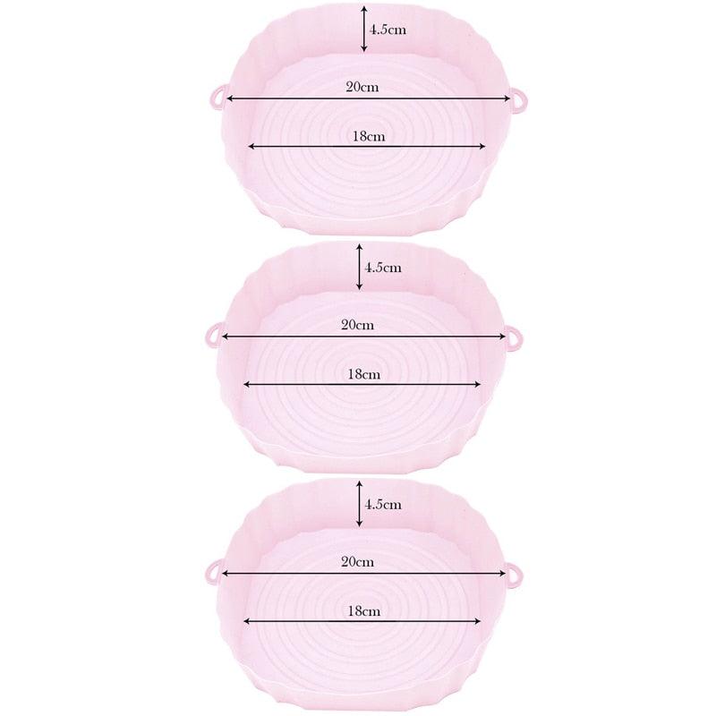 Kit 3 Bandejas de Silicone Permanente para Air Fryer - Lojas Best Way