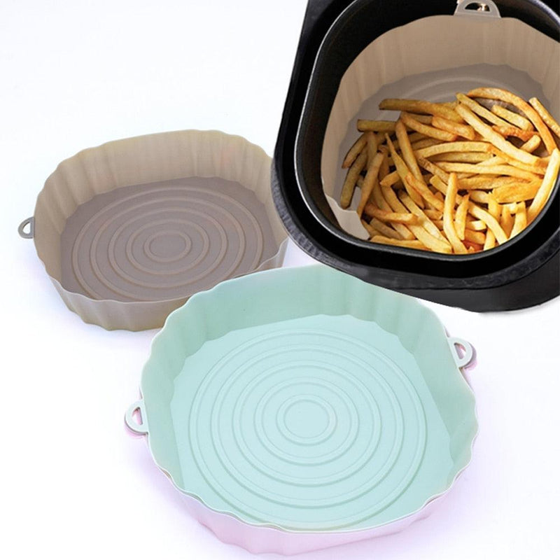 Kit 3 Bandejas de Silicone Permanente para Air Fryer - Lojas Best Way