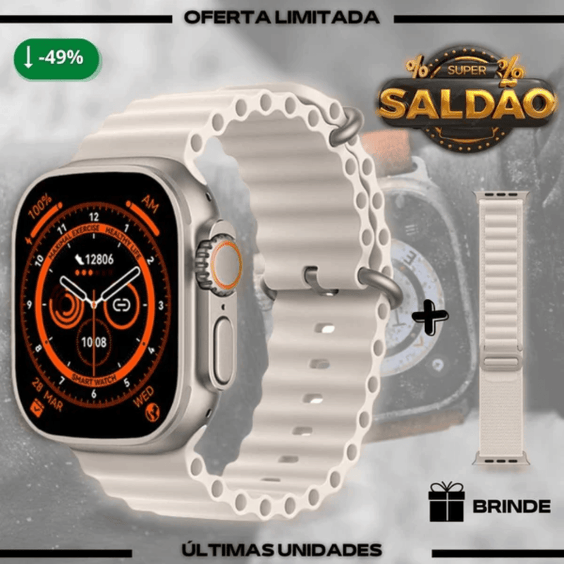 Smartwatch Serie 8 Ultra + Pulseira Extra - Lojas Best Way