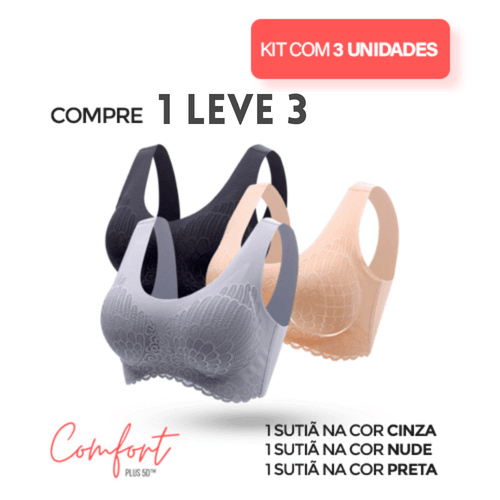 SUTIÃ CONFORT-UP-5D® - [KIT 3 Unidades] Compre 1 e leve 3 - Lojas Best Way