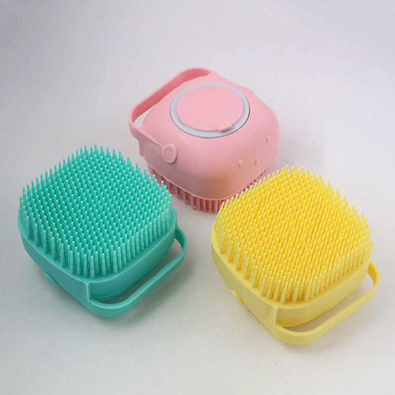 Pet Clean - Escova de Silicone com Caixa para Shampoo - Lojas Best Way