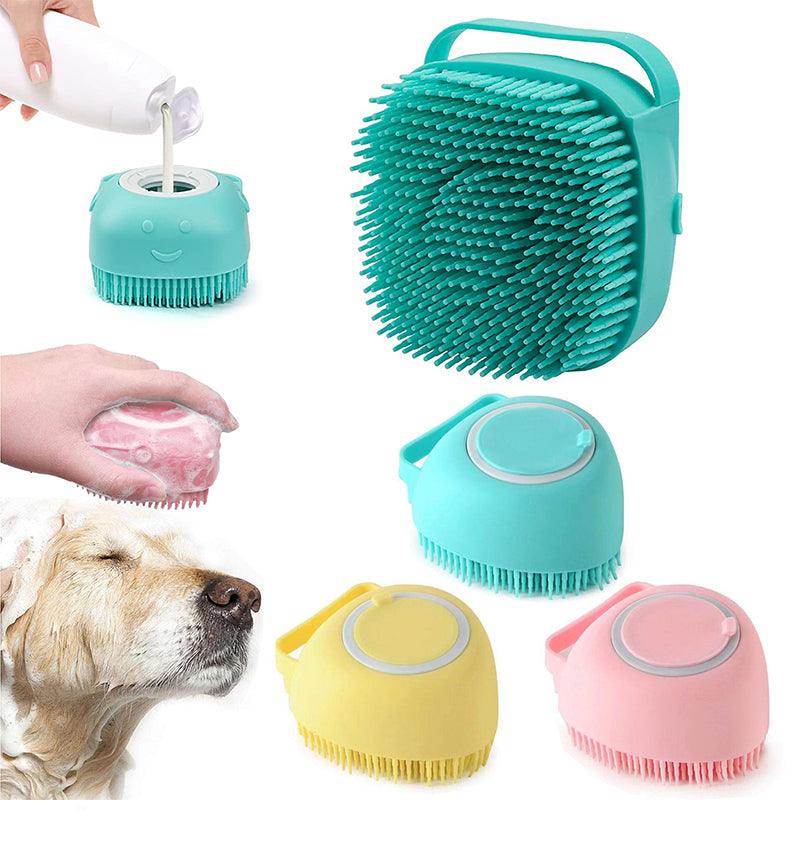 Pet Clean - Escova de Silicone com Caixa para Shampoo - Lojas Best Way